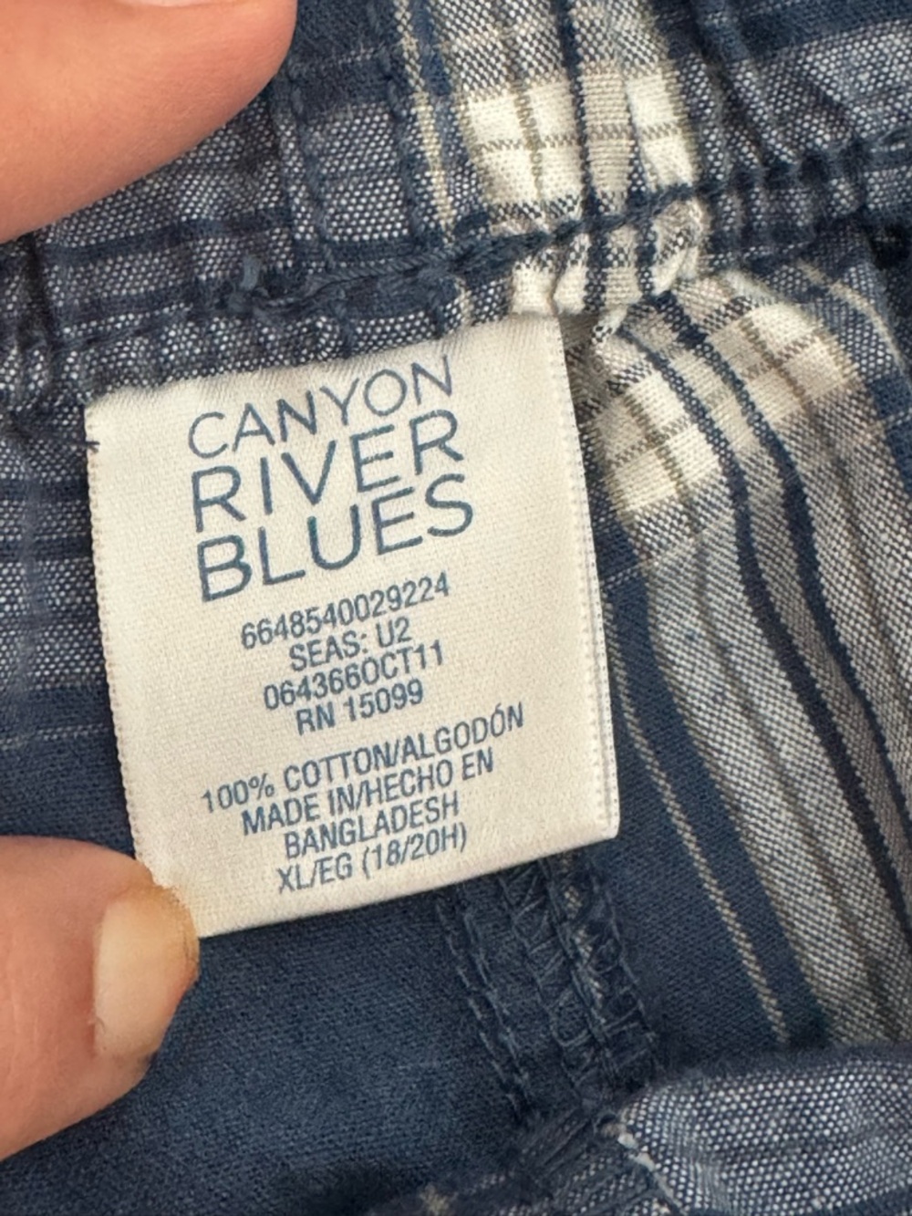 Lot of 2 Canyon River Blues Boys XL 18/20 Husky Plaid Cotton Cargo Shorts NWT - Picture 16 of 16